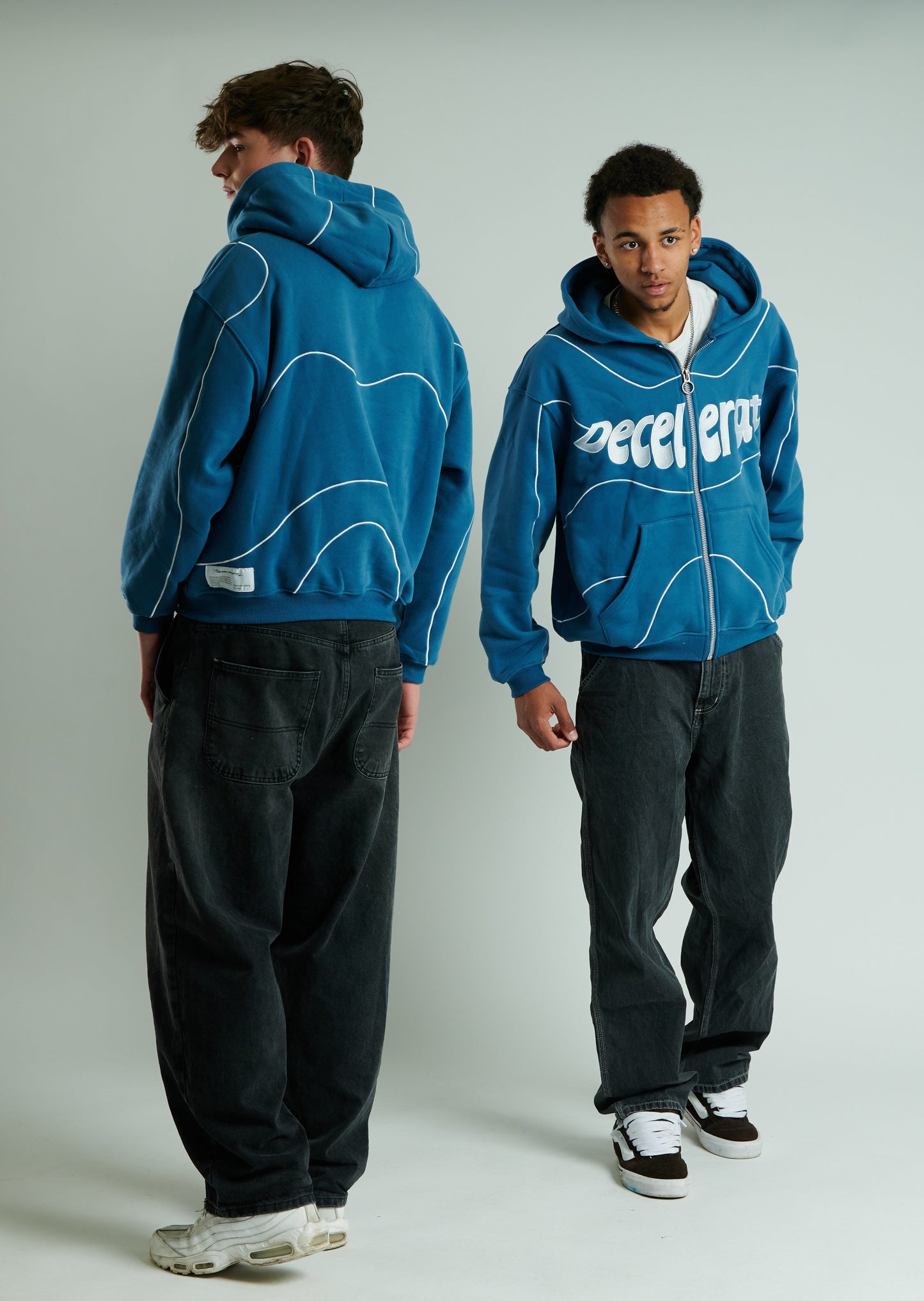 DECELERATE Wave Zipper Hoodie
